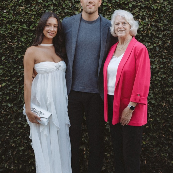 Nana Jacqueline White Dress with Silver Accent - Picture 8 of 8